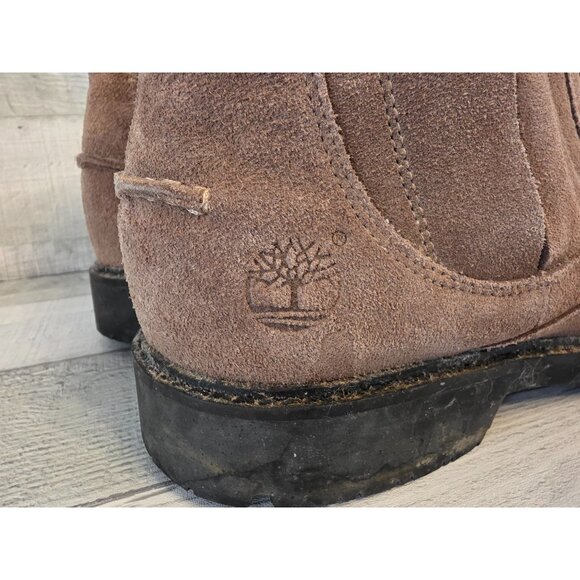 Timberland Mens Suede Chelsea Boots 9.5M Brown Genuine Leather & Manmade Upper - Picture 2 of 6
